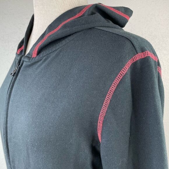 PBX Basics Black and Red Stitched Matching Full Zip Hoodie and Sweatpants Size L - Picture 4 of 12